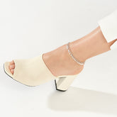 Round Link Hanging Stars Anklet